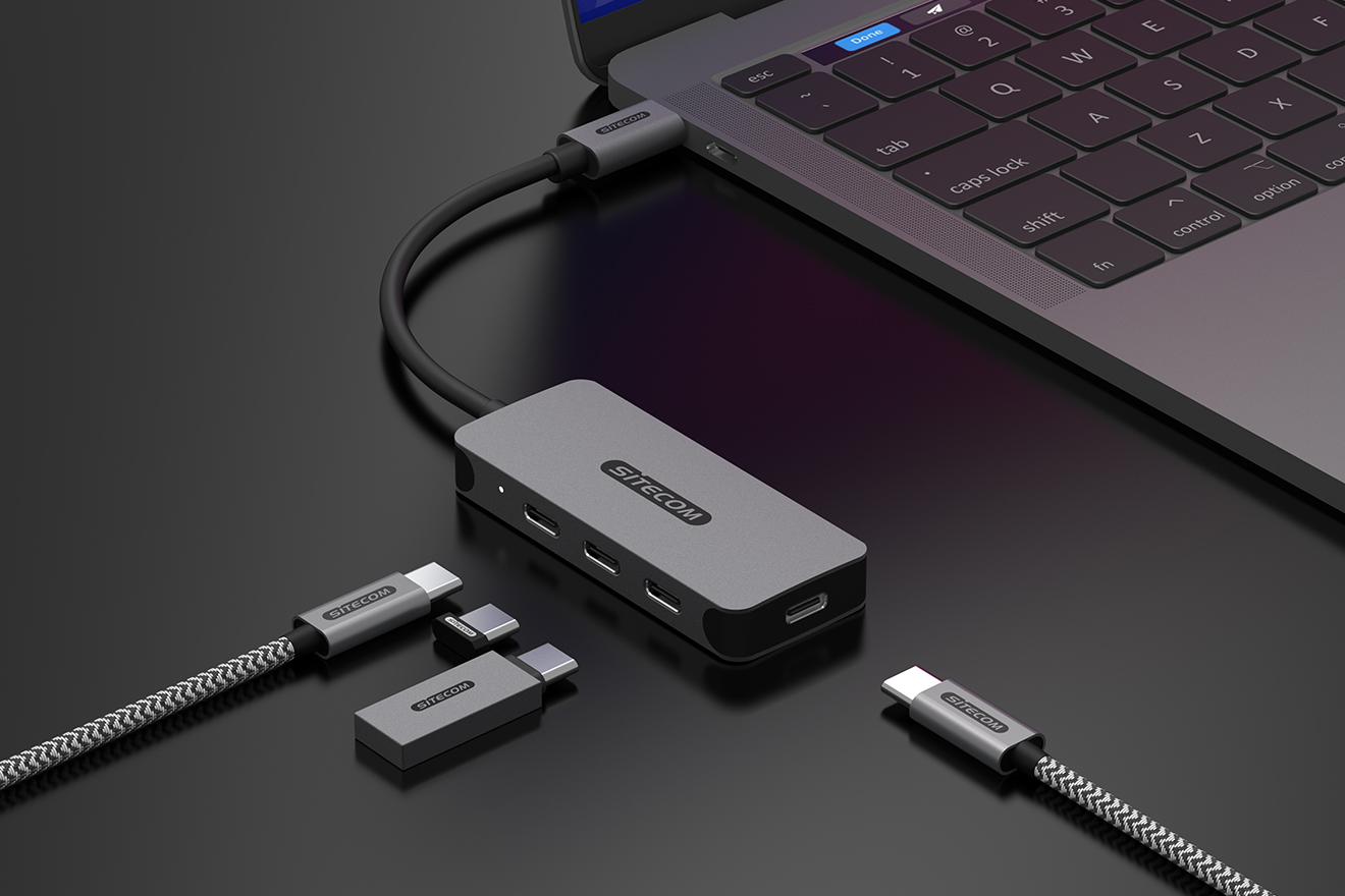 4-Port USB C Hub 10Gbps - Metal Industrial USB Type-C Hub w/ 3xUSB-A &  1xUSB-C - ESD & Surge Protection - USB-C or USB-A Host - Self-Powered  Mountable