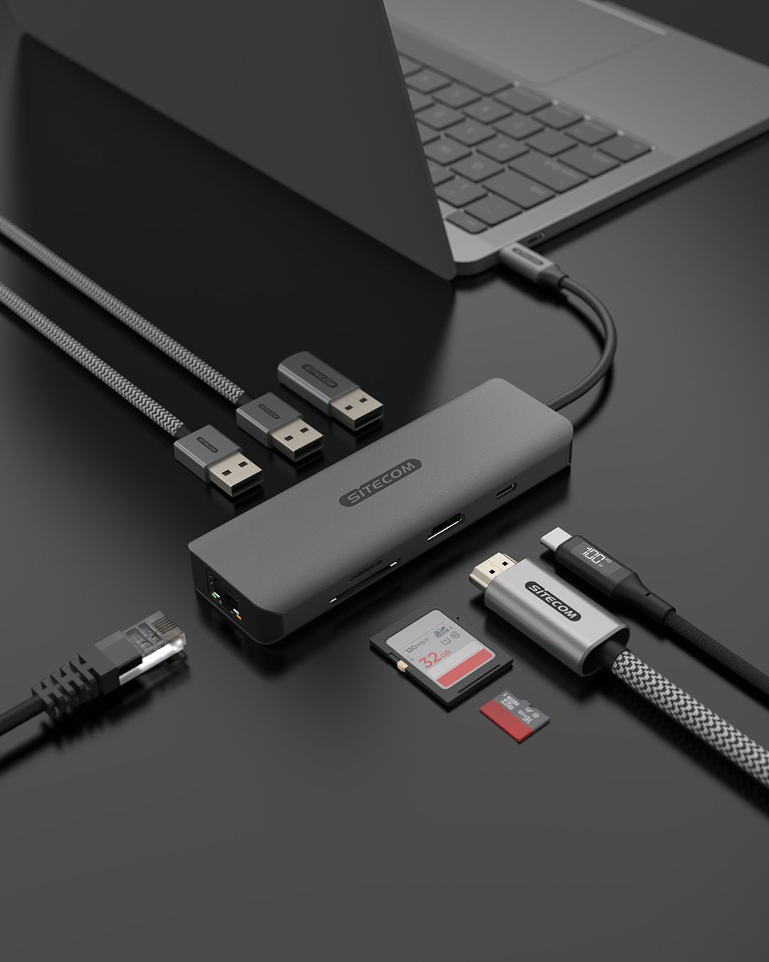 Sitecom 8 In 1 USB-C Power Delivery Multiport Adapter